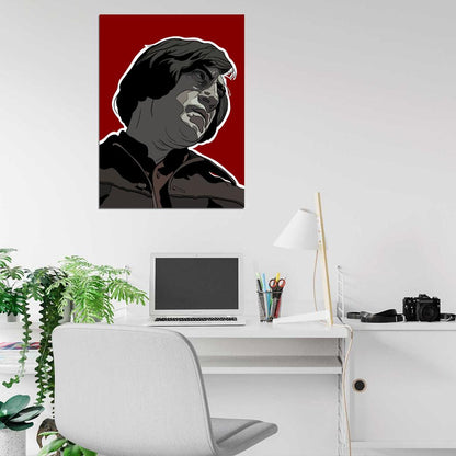Anton Chigurh Awesome Portrait Art No Country for Old Men Javier Bardem Wall Art Print Poster
