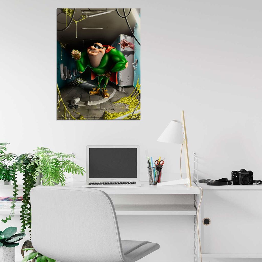Boogerman Awesome Retro Video Game Art Sega Wall Art Print Poster