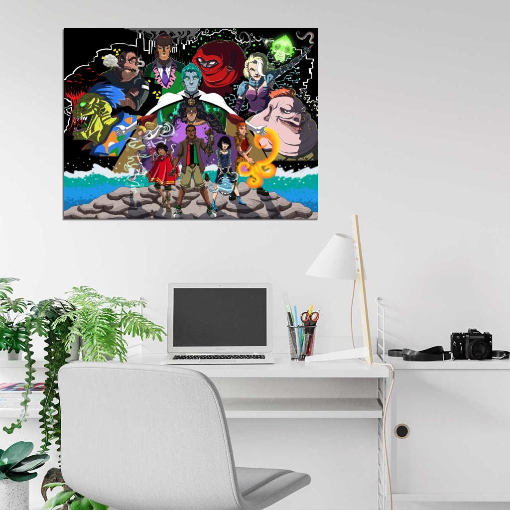 Captain Planet and the Planeteers Cartoon Characters Art Wall Art Print Poster