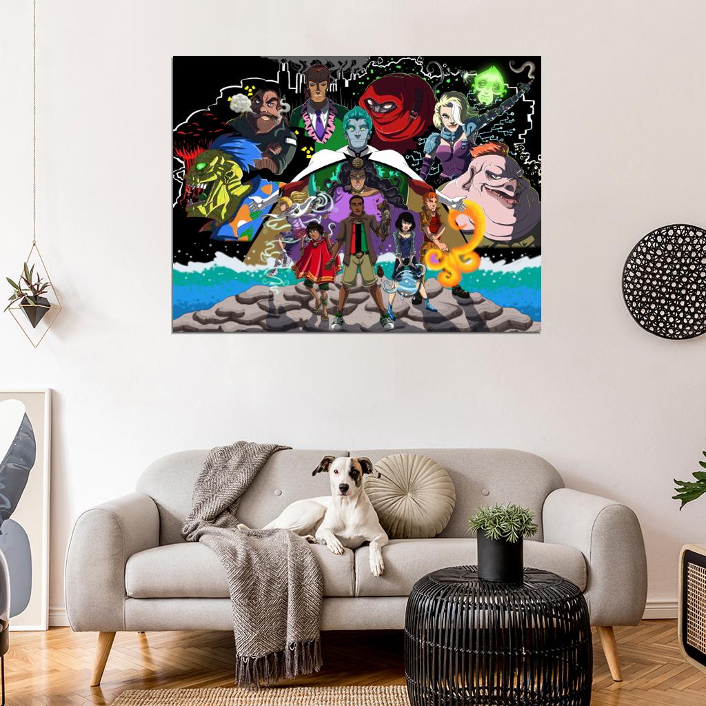 Captain Planet and the Planeteers Cartoon Characters Art Wall Art Print Poster