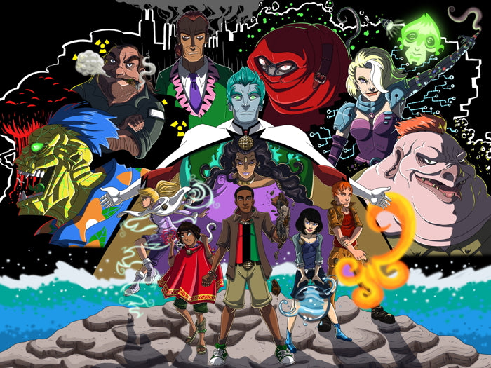 Captain Planet and the Planeteers Cartoon Characters Art Wall Art Print Poster