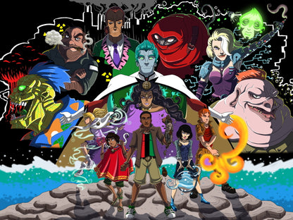 Captain Planet and the Planeteers Cartoon Characters Art Wall Art Print Poster