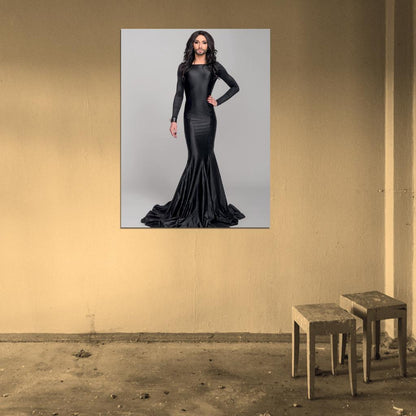 Conchita Wurst Hot Dress Singer Music Wall Art Print Poster