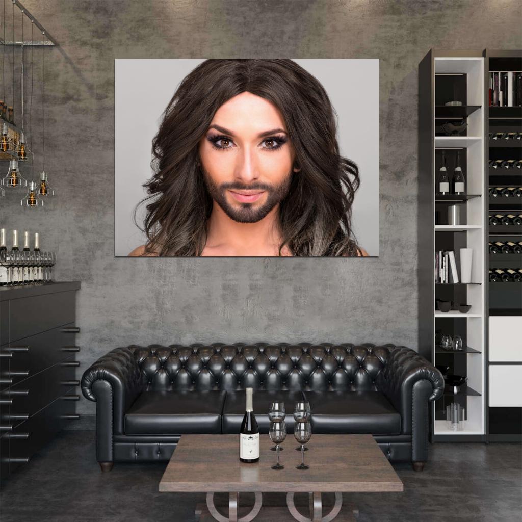 Conchita Wurst Hot Singer Music Portrait Wall Art Print Poster