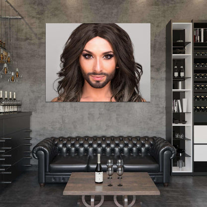 Conchita Wurst Hot Singer Music Portrait Wall Art Print Poster