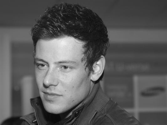 Cory Monteith Actor BW Portrait Wall Art Print Poster