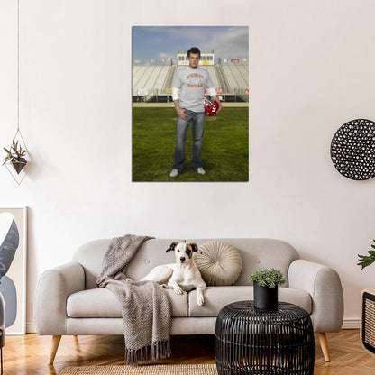 Cory Monteith Actor Football Wall Art Print Poster