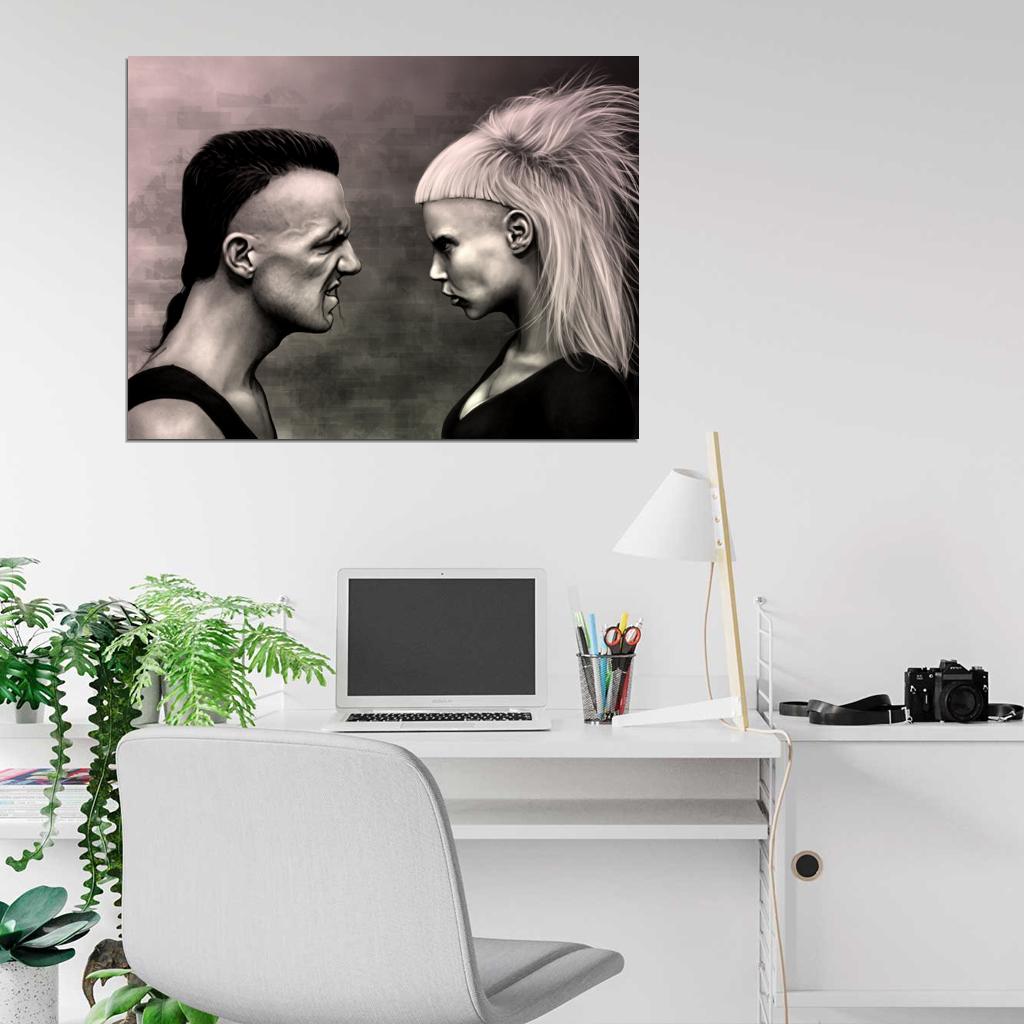 Die Antwoord Painting Art Yolandi Visser Ninja Rap-Rave Band Alternative Hip-Hop Music Wall Art Print Poster