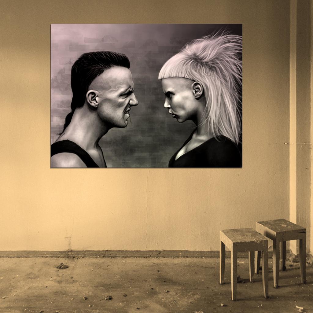 Die Antwoord Painting Art Yolandi Visser Ninja Rap-Rave Band Alternative Hip-Hop Music Wall Art Print Poster