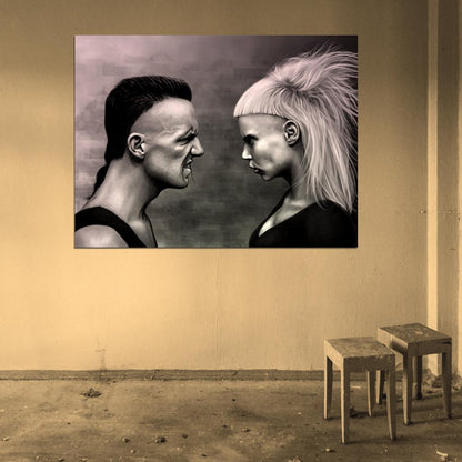 Die Antwoord Painting Art Yolandi Visser Ninja Rap-Rave Band Alternative Hip-Hop Music Wall Art Print Poster