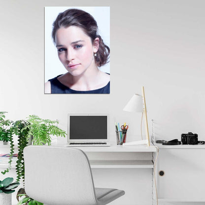 Emilia Clarke Beautiful Actress Hot Portrait Wall Art Print Poster