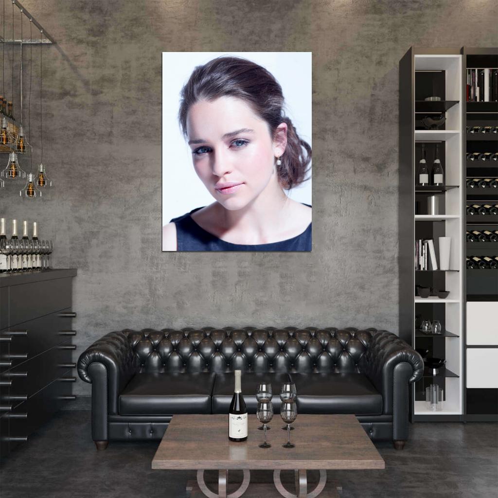 Emilia Clarke Beautiful Actress Hot Portrait Wall Art Print Poster