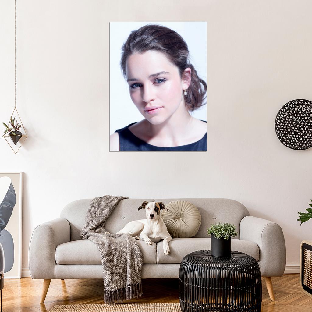 Emilia Clarke Beautiful Actress Hot Portrait Wall Art Print Poster
