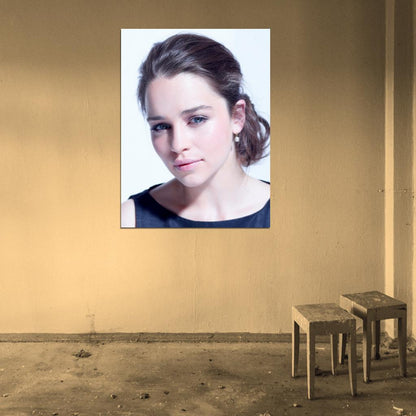 Emilia Clarke Beautiful Actress Hot Portrait Wall Art Print Poster
