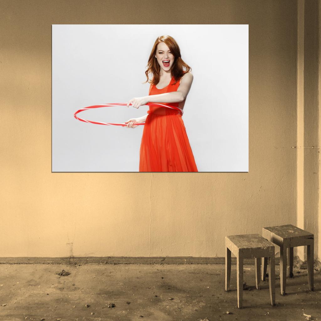 Emma Stone Beautiful Actress Hot Wall Art Print Poster