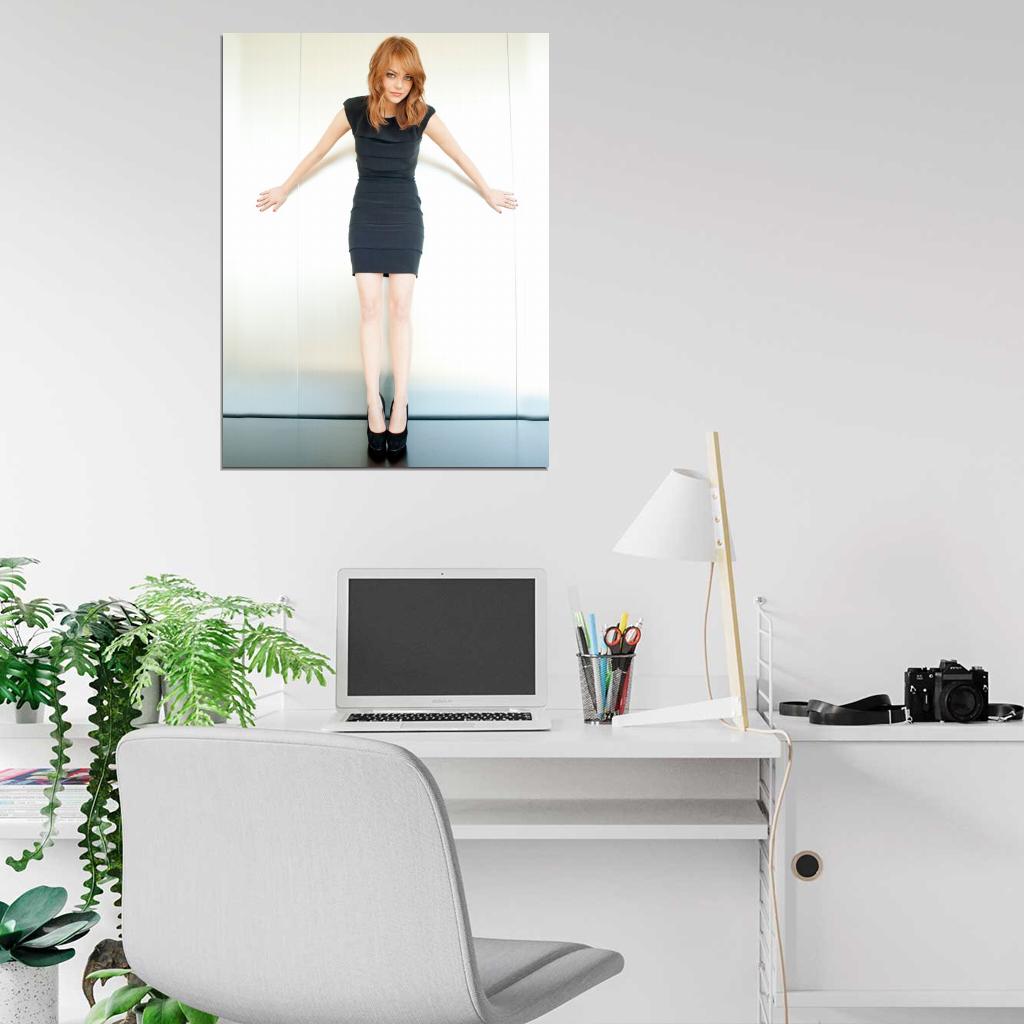 Emma Stone Beautiful Cute Actress Sexy Dress Hot Wall Art Print Poster