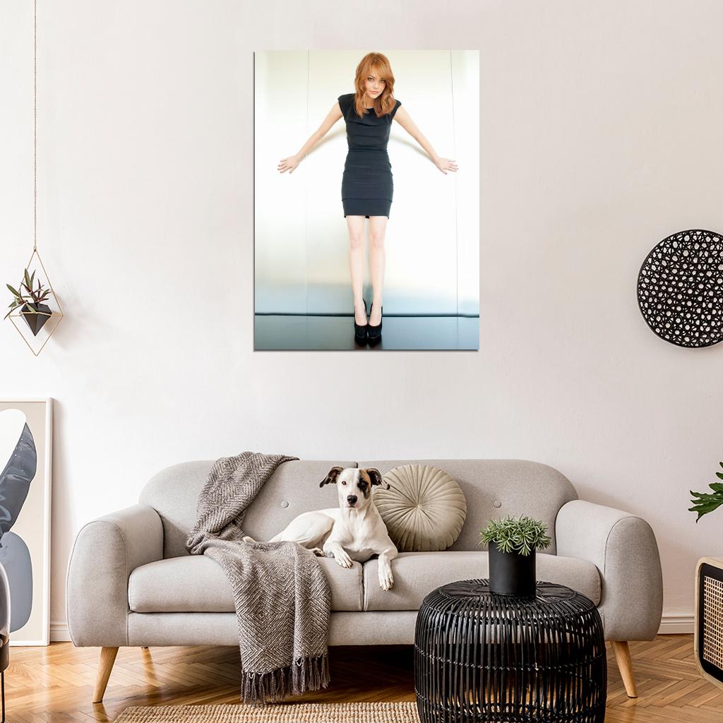 Emma Stone Beautiful Cute Actress Sexy Dress Hot Wall Art Print Poster