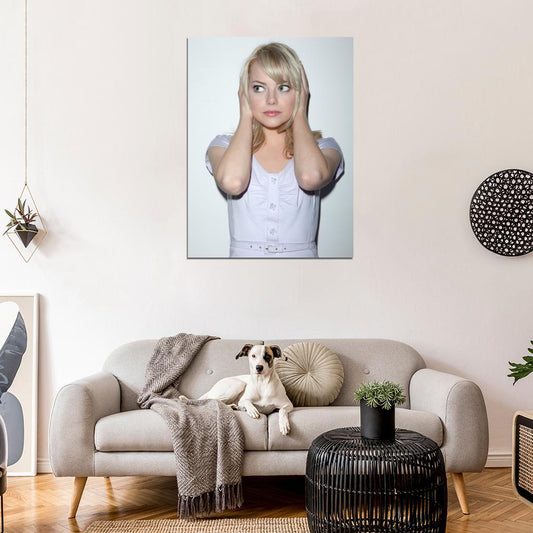 Emma Stone Beautiful Blonde Cute Actress Wall Art Print Poster