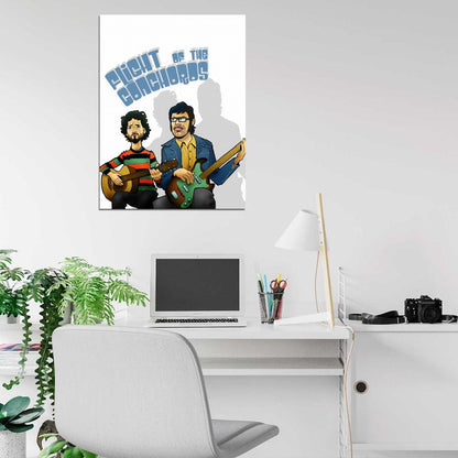 Flight of Conchords Band Cool Funny Art Bret McKenzie Jemaine Clement Wall Art Print Poster