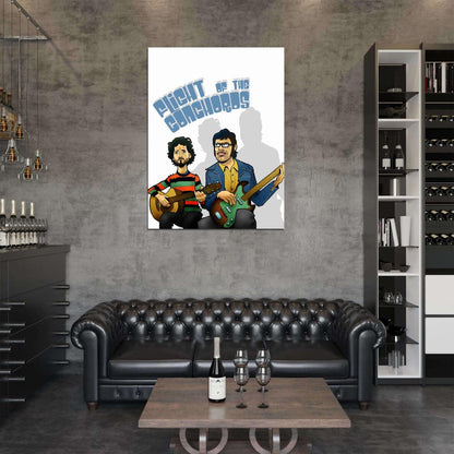Flight of Conchords Band Cool Funny Art Bret McKenzie Jemaine Clement Wall Art Print Poster
