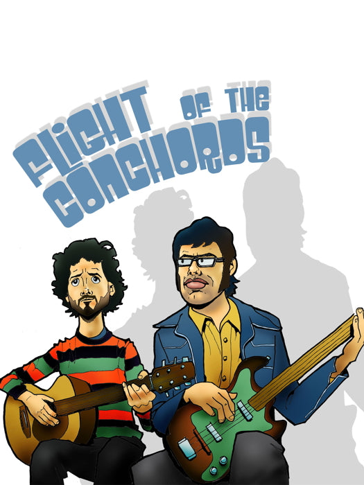Flight of Conchords Band Cool Funny Art Bret McKenzie Jemaine Clement Wall Art Print Poster