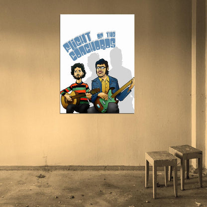 Flight of Conchords Band Cool Funny Art Bret McKenzie Jemaine Clement Wall Art Print Poster