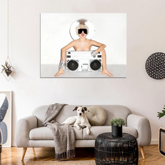 Lady Gaga Hot Cool Nude Naked Amazing Singer Music Wall Art Print Poster