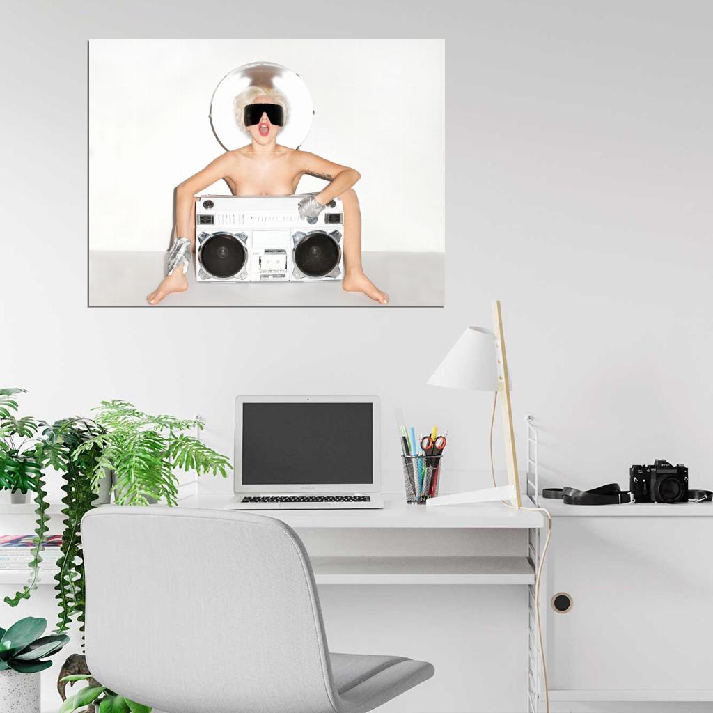 Lady Gaga Hot Cool Nude Naked Amazing Singer Music Wall Art Print Poster