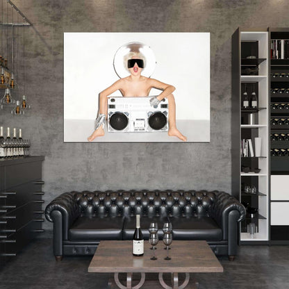 Lady Gaga Hot Cool Nude Naked Amazing Singer Music Wall Art Print Poster