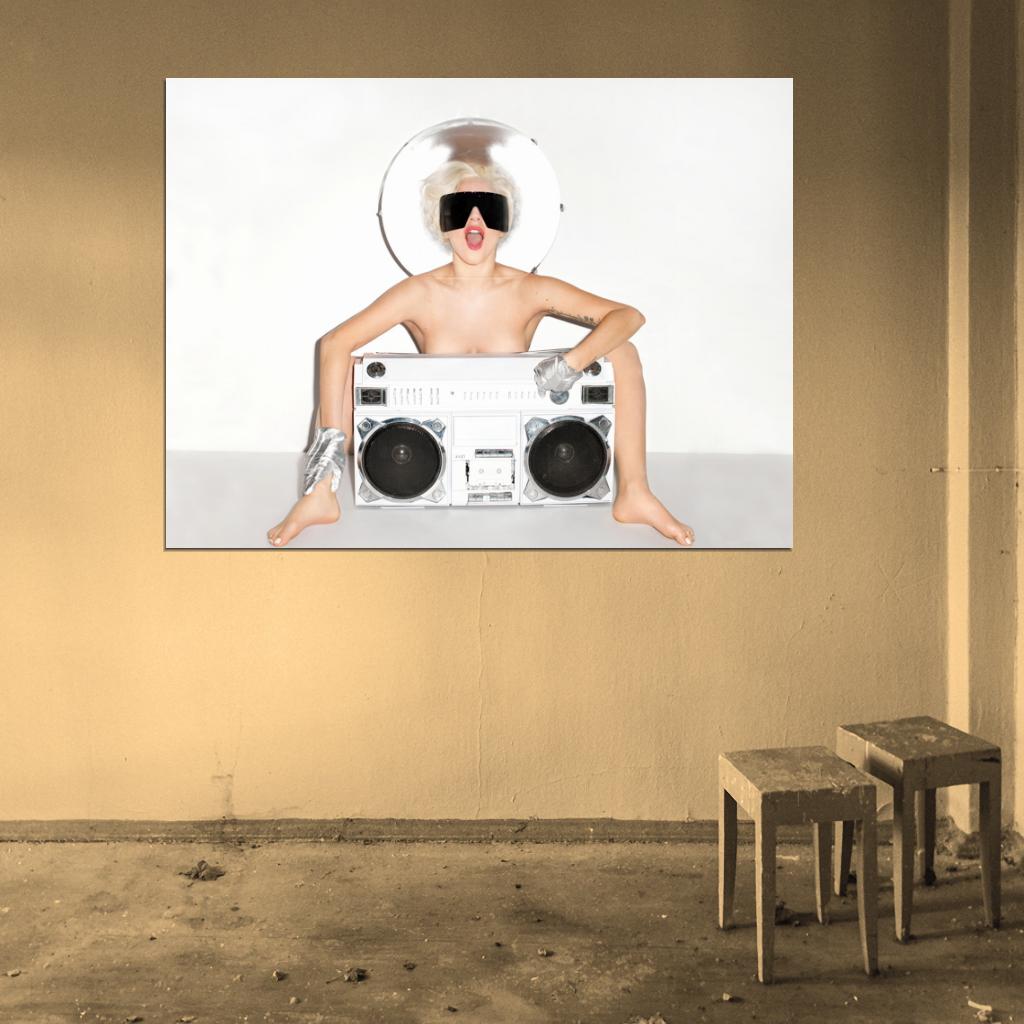 Lady Gaga Hot Cool Nude Naked Amazing Singer Music Wall Art Print Poster