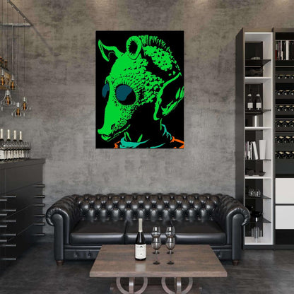 Greedo Rodian Bounty Hunter Star Wars Green Alien Art Wall Art Print Poster