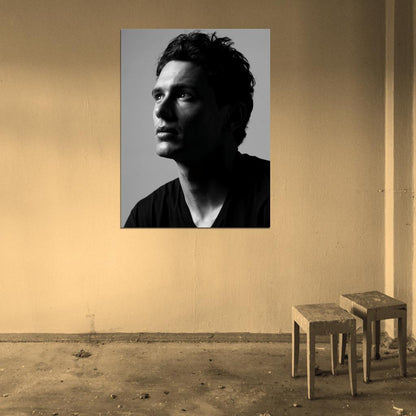 James Franco Handsome Actor Hot Portrait BW Wall Art Print Poster