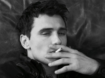 James Franco Smoking Hot BW Portrait Movie Actor Wall Art Print Poster