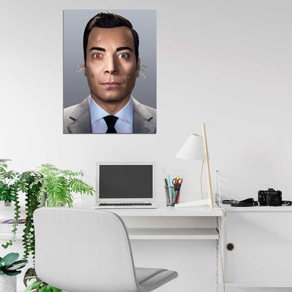 Jimmy Fallon Robot Cool Portrait Wall Art Print Poster