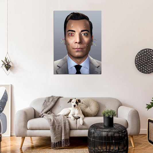 Jimmy Fallon Robot Cool Portrait Wall Art Print Poster