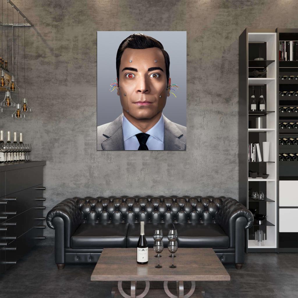 Jimmy Fallon Robot Cool Portrait Wall Art Print Poster