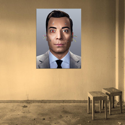 Jimmy Fallon Robot Cool Portrait Wall Art Print Poster