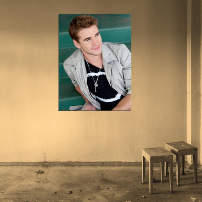 Liam Hemsworth Handsome Movie Actor Wall Art Print Poster