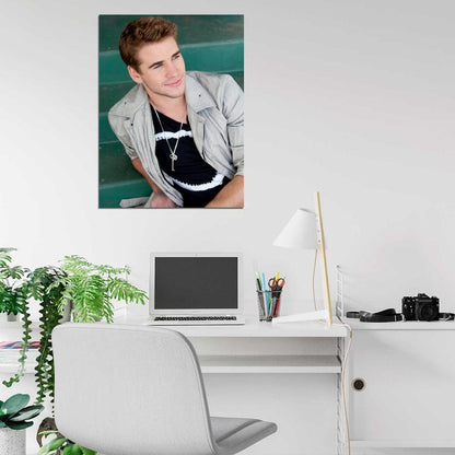 Liam Hemsworth Handsome Movie Actor Wall Art Print Poster