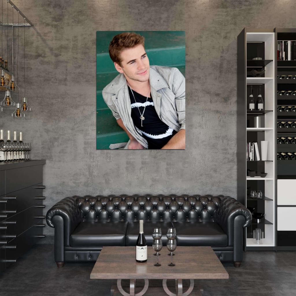 Liam Hemsworth Handsome Movie Actor Wall Art Print Poster