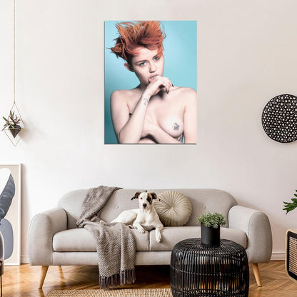 Miley Cyrus Hot Topless Singer Sexy Naked Boobs Wall Art Print Poster