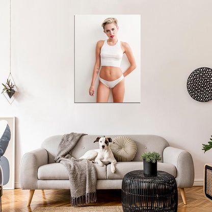 Miley Cyrus Hot Underwear Singer Sexy Body Wall Art Print Poster