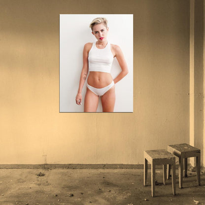 Miley Cyrus Hot Underwear Singer Sexy Body Wall Art Print Poster