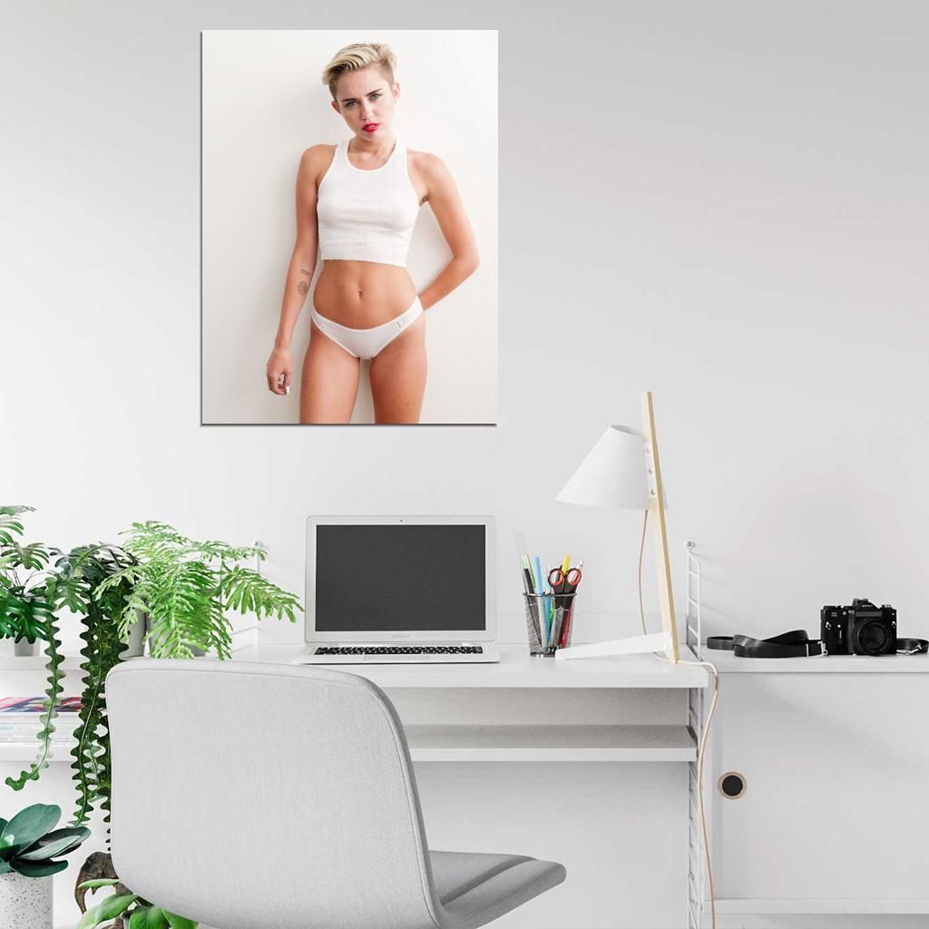 Miley Cyrus Hot Underwear Singer Sexy Body Wall Art Print Poster