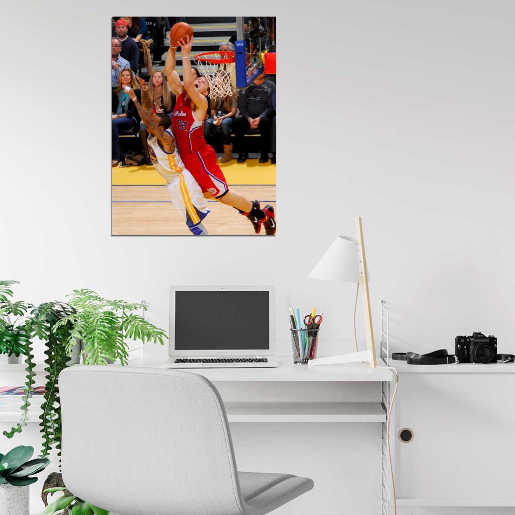 Blake Griffin Los Angeles Slam Dunk Basketball Sport Wall Art Print Poster