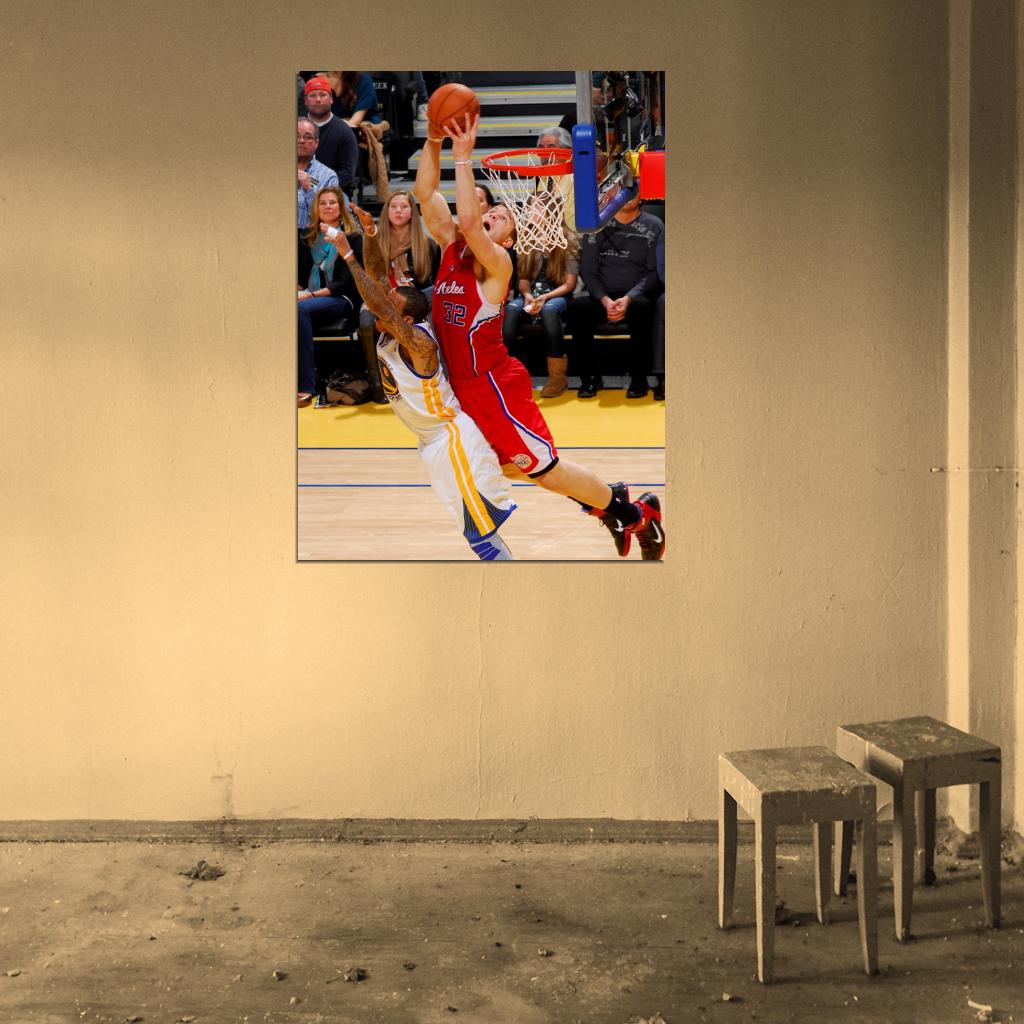 Blake Griffin Los Angeles Slam Dunk Basketball Sport Wall Art Print Poster