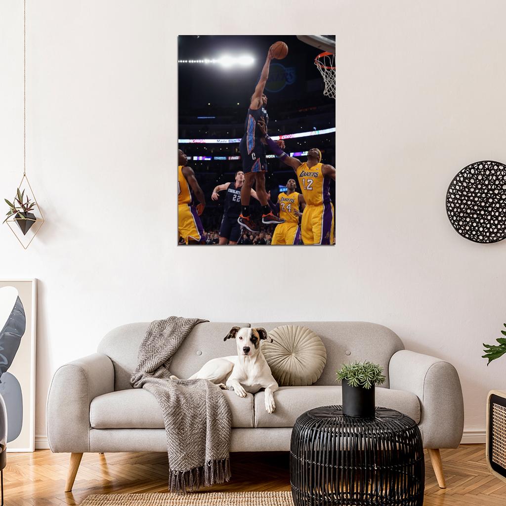 Gerald Henderson Charlotte Bobcats Slam Dunk Basketball Sport Wall Art Print Poster