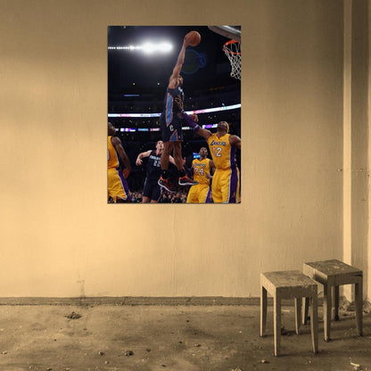Gerald Henderson Charlotte Bobcats Slam Dunk Basketball Sport Wall Art Print Poster