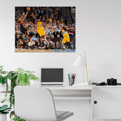 Damian Lillard Fadeaway Game Winner Buzzer Beater Basketball Sport Wall Art Print Poster