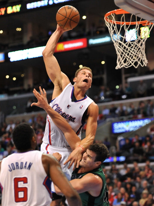 Blake Griffin Posterizes Kris Humphries Monster Dunk Basketball Sport Wall Art Print Poster
